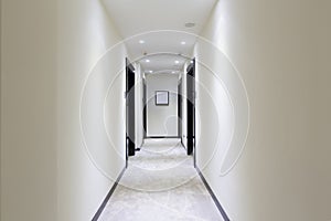 Interior of a hotel corridor