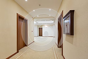 Interior of a hotel corridor