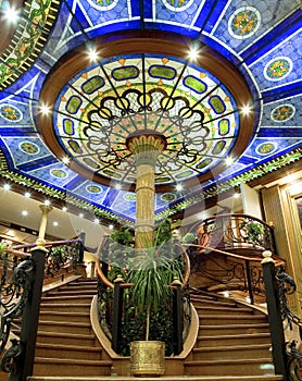 Interior hotel stairway