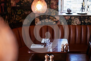 Interior of a house, bedroom,elevated view