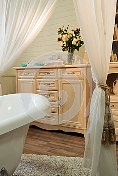 Interior images of bathroom in classic style