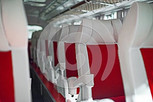 Interior inside of the bus.