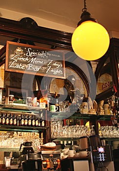 Interior of Irish pub inTemple Bar District,Dublin, Ireland