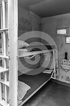 Interior of a jail or prison cell