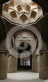 Interior Jameh (Friday) Mosque. Isfahan. Iran photo