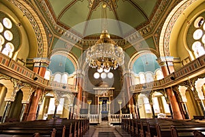 Interior of the Jewish synagogue in Sofia Bulgaria photo