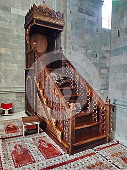 The interior of the Juma mosque in the city of Shamakhi.