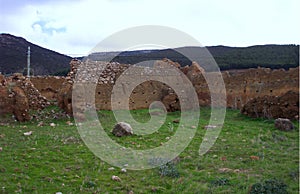 Interior of a kasba outside Imouzzer Kandar in the Moroccan province of Sefrou photo