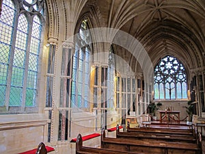 The interior kylemore neo gothic church at Kylemore Abbey