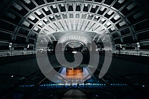 The interior of the L'Enfant Plaza Metro Station, in Washington,