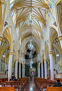 Interior of Las Lajas Sanctuary - Ipiales, Colombia