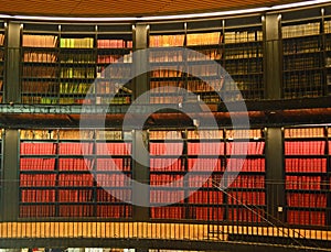 Bookshelves at Library of Birmingham UK