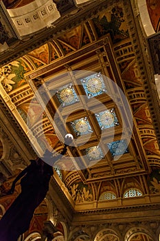 Interior of the Library of Congress in Washington DC