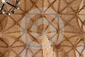 Interior of Lonja de la Seda, Silk Exchange, gothic style civil building in Valencia photo