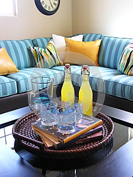 Interior Lounge (Focus on Drinks)