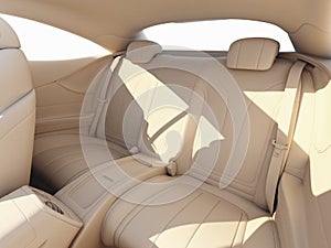 Interior of luxury car - clay render