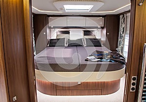 Interior of luxury caravan