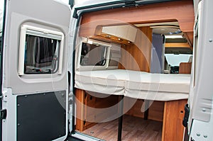 Interior of luxury caravan