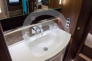 Interior of luxury caravan