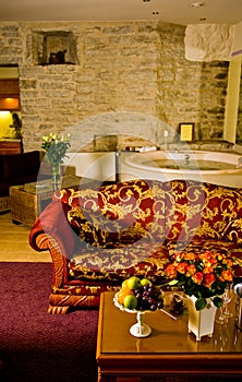 Interior of luxury hotel room