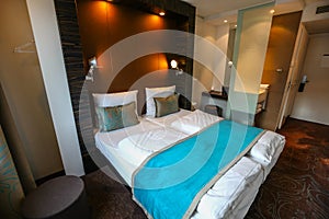 Interior of luxury modern hotel room
