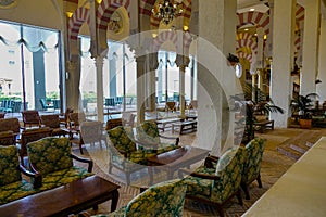 Interior of a luxury restaurant