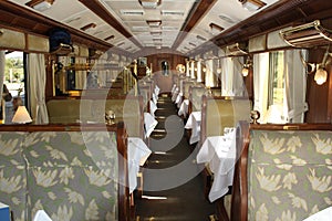 Interior of Luxury Train to Machu Picchu in Peru