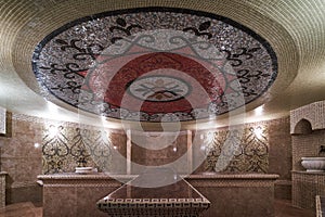 Interior of luxury turkish bath hammam