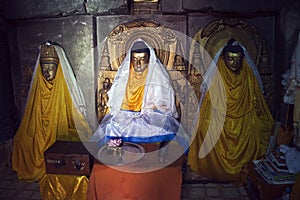 Interior of Mahabodhi temple in Bodhgaya