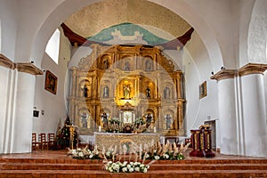 Iglesia Senora del Rosario, Villa de Leyva, buildings and historical UNESCO architecture. Boyaca department, Colombia. photo