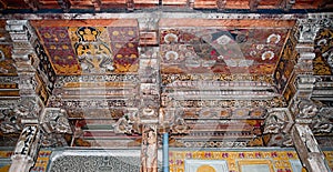 The interior of main shrine of Temple of Tooth in Sri Lanka.