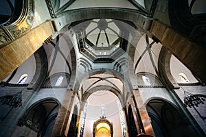 The interior of the Manila Cathedral, in Intramuros, Manila, The photo