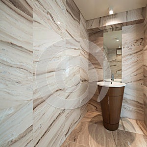 Interior, marble bathroom