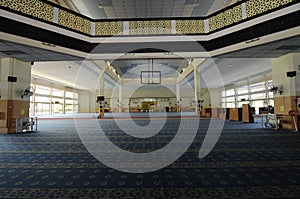 Interior of Masjid Universiti Putra Malaysia at Serdang, Selangor, Malaysia