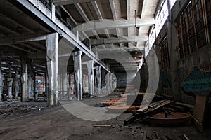 Interior of Massive 19th Century Abandoned Factory