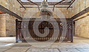 Interior of Mausoleum of al-Salih Nagm Ad-Din Ayyub in 1242-44, Al Muizz Street, Old Cairo, Egypt