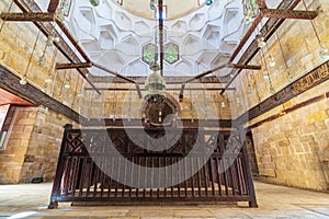Interior of Mausoleum of al-Salih Nagm Ad-Din Ayyub in 1242-44, Al Muizz Street, Old Cairo, Egypt photo