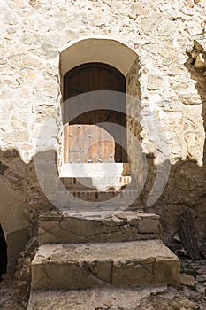 Interior of the medieval castle of the city of Consuegra in Tole