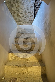 Interior of the medieval castle of the city of Consuegra in Tole