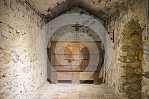 Interior of the medieval castle of the city of Consuegra in Tole