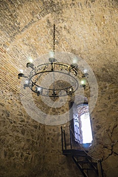 Interior of the medieval castle of the city of Consuegra in Tole