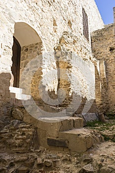 Interior of the medieval castle of the city of Consuegra in Tole