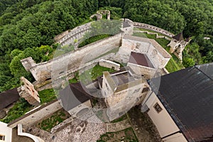 Interior of the medieval castle of the city of Trencin in Slovak