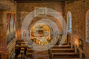 Interior of a medieval danish brick church