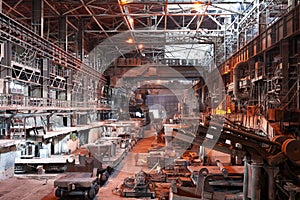 Interior of metallurgical plant workshop