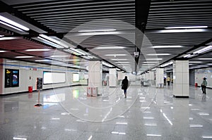 interior of a metro station