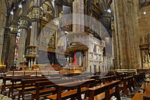 Interior of the Milan Cathedral Duomo di Milano photo