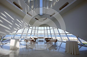 Interior of the Milwaukee Art Museum on Lake Michigan, Milwaukee, WI