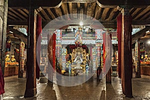 Interior of the Mindroling Monastery, Zhanang County, Shannan Prefecture, Tibet Autonomous Region, China - Asia