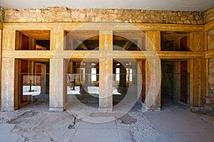Interior of the of Minoan palace of Knosos, Crete